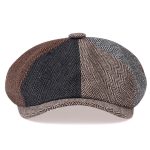 Unisex Newsboy Ivy Caps Fall Winter Retro Tweed Flat Top Fashion - Image 10
