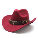 Wholesale Luxury Wide Brim Plain Distressed Designer Felt Western Jazz Men Wool Felt Cowboy Hat With Custom logo - Image 12