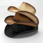 Summer Breathable Wide Brim Straw Hat Spray Painting Cowboy Hats Patches Wholesale Sun Caps for Men
