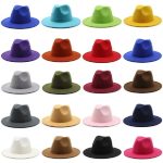 Wholesale High Quality Mixed Color European and American Blank Retro Men's Felt Fedora Hats Jazz Hat