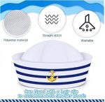 AN912 Blue With White Sail Hats Navy Sailor Hat for Costume Accessory Dressing up for Party - Image 6