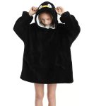 Wholesale Custom Adult Winter Hooded Wearable Oversized Hoodie Blanket  with  Embordiery Custom logo - Image 7