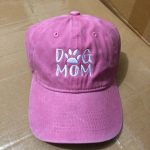 011364 Women's Embroidered Adjustable Denim Baseball Cap Tail Hat Dog Mom - Image 17