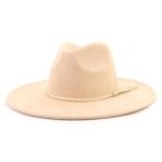 Wholesale High Quality Pink Wide Brim Women Hats Vegan Suede Fedora Hat Formal Dress Cap - Image 23