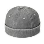 Washed Cap Without Brim Visorless Docker Hats Vintage Dstressed Brimless Baseball Caps With Custom logo - Image 10