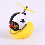Rubber Duck Car Bicycle Decorations Small Yellow Duck Car Accessories Duck Light With Horn - Image 18