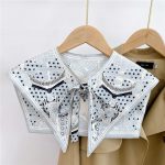 ENcollar-186 Wholesale Pearl Ea Cos Neck Lace for Women Clothing Embroidery Rhinestone Design Patch Embroidered Lace Collar - Image 23