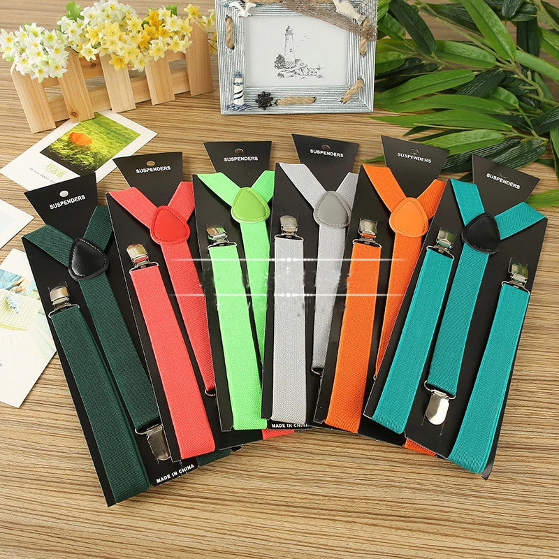 H91b51bb70f9a48c1ae7979f219b1faa4T Hot Sale Cheap Unisex Suspender Belt Solid Color Strap Adult Suspenders - Image 1
