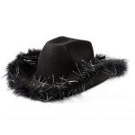 Western Style for Women Girl Rolled Fedora Hat Feather Edge Pink Cowboy Cowgirl Hats - Image 12