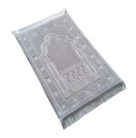 Prayer Mat Muslim and Raschel Worship Mat and Prayer Mat Soft and Thick Solid Color Embossed Carpet - Image 2