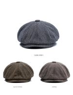 TTN-001 Custom Stetson Men Ivy Type Newsboy Hats, OEM Design Factory Popular  Cotton 6/8 Panels Gatsby Men Beret Hat - Image 3