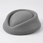 Wholesale Solid Color Classic Curled Brim Etiquette Hat Fashion Elegant Dome Formal Headwear Dance Team Uniform Hat - Image 3