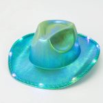 LED Light Fashion Party Hats Festival Hats Hallowmas  Laser Reflection Solid Color Sandbeach  Yacht  Outdoor Party Cowboy Hats - Image 12