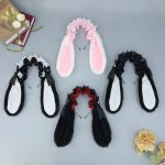 Cute Girls Lolita Ribbon Rabbit Cosplay Bunny Ears Headband - Image 6
