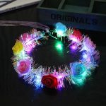 LU-1522 Light up Glowing Garland Wedding Party Headband Christmas Neon Hair Wreath Decoration Led Flower Crown Garlands - Image 5