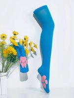 Hot Selling Cute Cat Paw Women's Cotton Socks Breathable 3D Sexy Lolita Knee High Stockings for Cosplay Festival Knitted Tube - Image 3