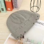 Trendy Circular Pin Hip Hop Autumn/Winter Couple Personalized Fashionable Piercing Men's and Women's Knitted Hat - Image 10