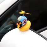 Rubber Duck Car Bicycle Decorations Small Yellow Duck Car Accessories Duck Light With Horn - Image 8