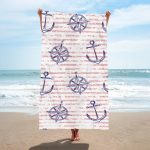 OEM Popular Boat Anchor Design Hawaii Summer Beach Swim Bath Towels Quick Drying Microfiber Beach Towel With Logo Custom Print - Image 12