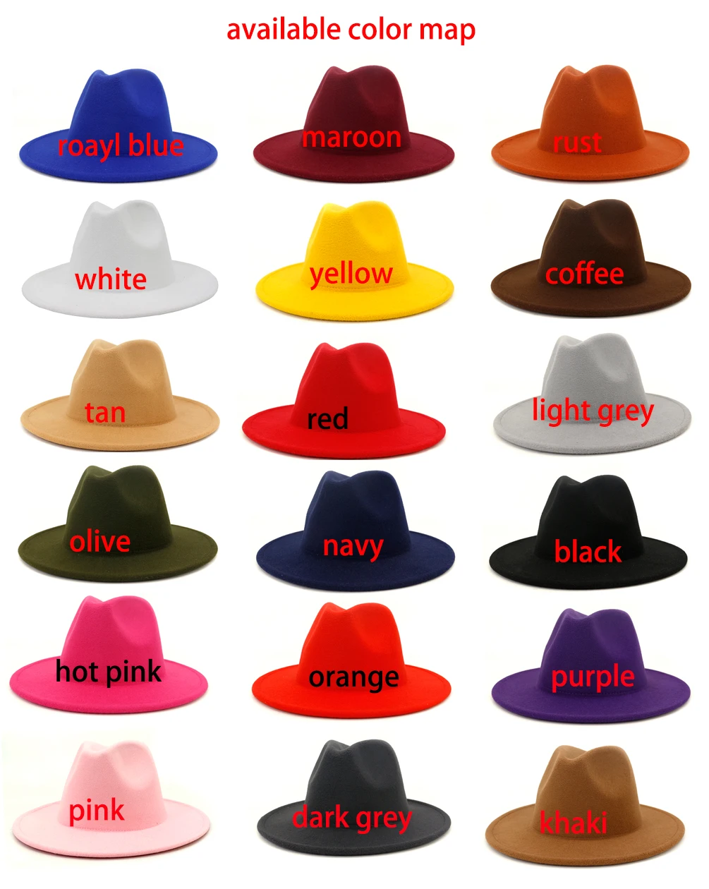 Solid Color Felt Fedora Wool Felt Hat With Pearl for Women MNDJS237