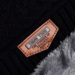 2024 Unisex Fashion Fleece Lining Winter Warm Men Knitting Beanie Hat and Scarf Set Wholesale - Image 5