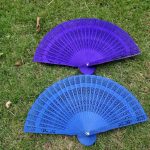 Wooden Hand Held Folding Fan  Multicolor Vintage Bamboo Hollow Carved Handheld Fans for Wedding Party Birthday Gift - Image 8