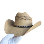 Factory Sale High Quality Mexico Countryman  Long Horn Cowboy Hat Breathable Cowgirl Straw Hat Hard Shell Lifeguard Bangora Hat - Image 10