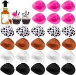Cowgirl Hat Bachelorette Party Supplies Plastic Mini Western Cowboy  Cute Miniature Hat for Party Accessories Mini Cowboy Hats - Image 2