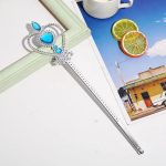 THU-048 Frozen Birthday Party Supplies 2Pcs/Set Girls Princess Tiara Crown Magic Wand Kids Rhinestone - Image 12