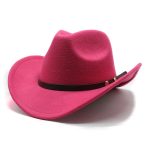 Custom Hot Sale New Fashion High Quality With Belt Hat Vintage Multi Colors Felt Cowboy Hats Women Man - Image 13