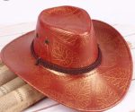 CAN-210 Wholesale Wide Brim Cheap Man Women Western Chapeau, Good Quality Pu Leather Gambler Cowboy Hats - Image 7