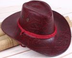 CAN-210 Wholesale Wide Brim Cheap Man Women Western Chapeau, Good Quality Pu Leather Gambler Cowboy Hats - Image 11