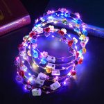 Party Crown Flower Led Light up Hair Hairband Garlands Women Halloween Christmas Glowing Wreath Headband - Image 7