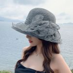 Fancy in Formal Fashion Stain Women Ladies Female Church Good Quality Sinamay Wedding Hats