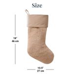 Personalized Plaid Embroidery Holiday Stocking Party Decoration Xmas Decor Faux Fur Christmas Stockings - Image 5