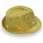 GLG641 Wholesale Merry Christmas Fedora Light up Led  Hat