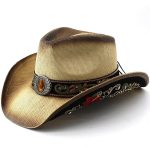 New Arrive Retro Hardtop Western Travel Panama Big Cowboy  Brim Hat with Floral Embroidery Hat for Unisex Beach Outdoor Sunshade - Image 8