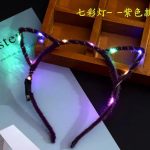 Hot Sale Cat Ears Head Band LED Light up Party Glowing Supplies for Girls and Boys Headband Halloween Xmas Gifts
