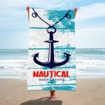 OEM Popular Boat Anchor Design Hawaii Summer Beach Swim Bath Towels Quick Drying Microfiber Beach Towel With Logo Custom Print - Image 7