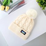 Women Autumn and Winter Knitted Hat With Embroidered Letters Twisted Knit Pattern Thick Warm Headwrap Hat - Image 7