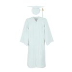 Shiny Fabric University Graduation Cap Gown Tassel College Grad Unisex Uniform Adults With 2024 Year Drop - Image 17