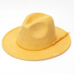 Wholesale Classic Tissue Rope Band Wide Brim Felt Hat Formal Dress Suede Fedora Hat for Women Men - Image 14