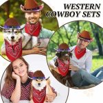 LU-0304  Lights Mini Pet Cute Dogs  Pet  Accessories Costume  Bandana for Party Light up Adjustable Dog Cowboy Hat - Image 2
