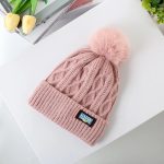 Women Autumn and Winter Knitted Hat With Embroidered Letters Twisted Knit Pattern Thick Warm Headwrap Hat - Image 9