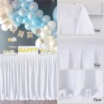 The Table Skirt Designed with Solid Colored Ruffles Is Suitable for Hotel Banquets Birthdays Outdoor Wedding Party Decorations - Image 2