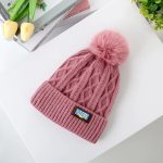 Women Autumn and Winter Knitted Hat With Embroidered Letters Twisted Knit Pattern Thick Warm Headwrap Hat - Image 11