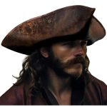 Party Stock Cosplay Pirate  Halloween Festival Costume  Leather Captain Caribbean Hat - Image 3