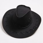 Faux Suede Cowboy Hat Leather Suedette Large Wide Brim Mexico Sombreros Travel Hiking Hunting Surf Hat Cap - Image 12