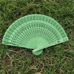 Wooden Hand Held Folding Fan  Multicolor Vintage Bamboo Hollow Carved Handheld Fans for Wedding Party Birthday Gift - Image 3