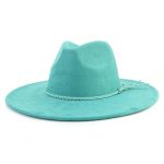 Wholesale High Quality Pink Wide Brim Women Hats Vegan Suede Fedora Hat Formal Dress Cap - Image 31